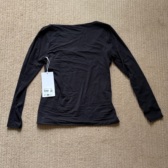 Lululemon Wundermost Ultra-Soft Nulu Square-Neck Long-Sleeve Shirt, Black, L - Picture 5 of 5